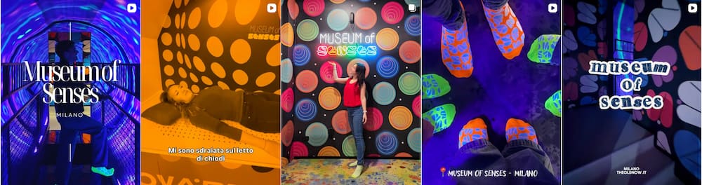 Instagram Kanal des Museum of Senses Mailand
