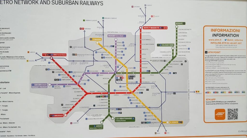 Metro Netz Mailand