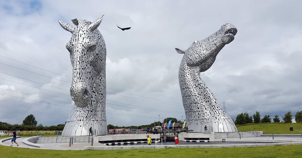 The Kelpies in Schottland - Informationen, Parken