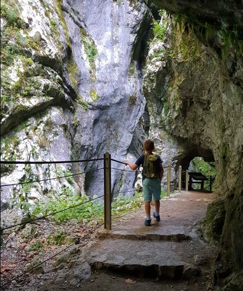 Wanderweg Tolminer Klamm im Triglav Nationalpark Slowenien